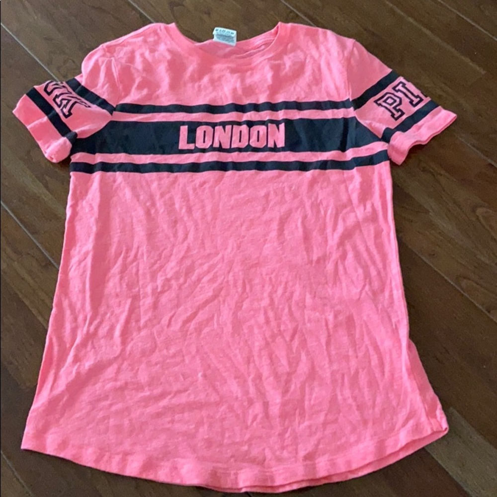 Victoria Secret pink logo London tee xs